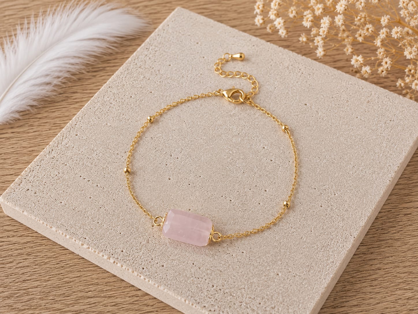 Bracelet Aura 🌸 Quartz rose